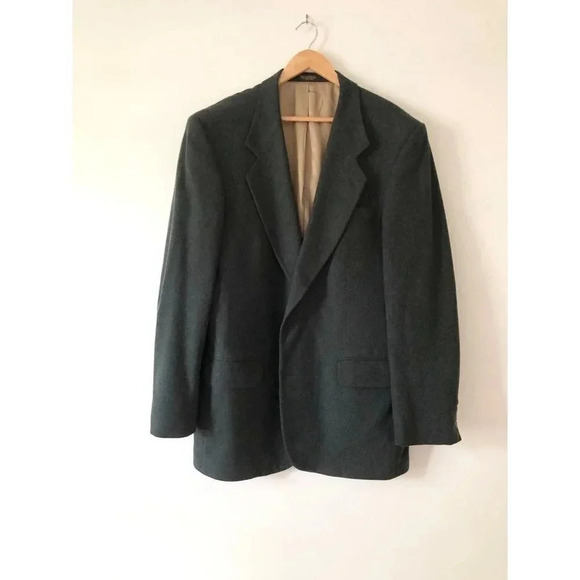 Oscar de la Renta Blazer Men's 44 L Wool Cashmere Blend - Picture 1 of 7